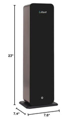 Luxurious black floor-standing scent diffuser in modern space