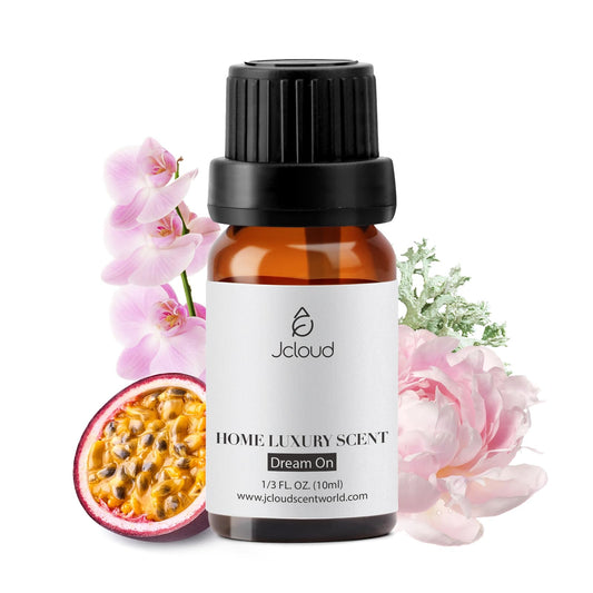 JCLOUD Dream On top notes image highlights tangerine and passion fruit for a bright entryway aroma