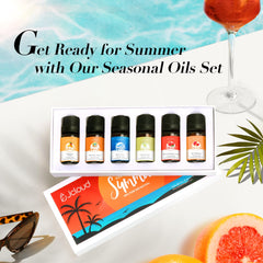 JCLOUD Summer Fragrance Oils Set – six 10mL bottles with tropical fruity scent