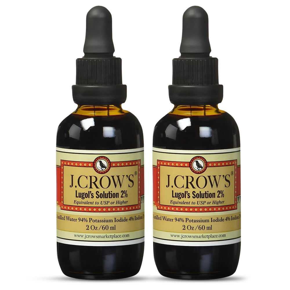 J.CROW'S Lugol's Iodine 2% bottle label