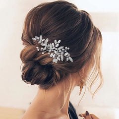 JEAIRTS Bendable Wire Wedding Hair Piece shapes to fit your style and stays in place.