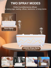 Remote control and control buttons for jellyfish diffuser