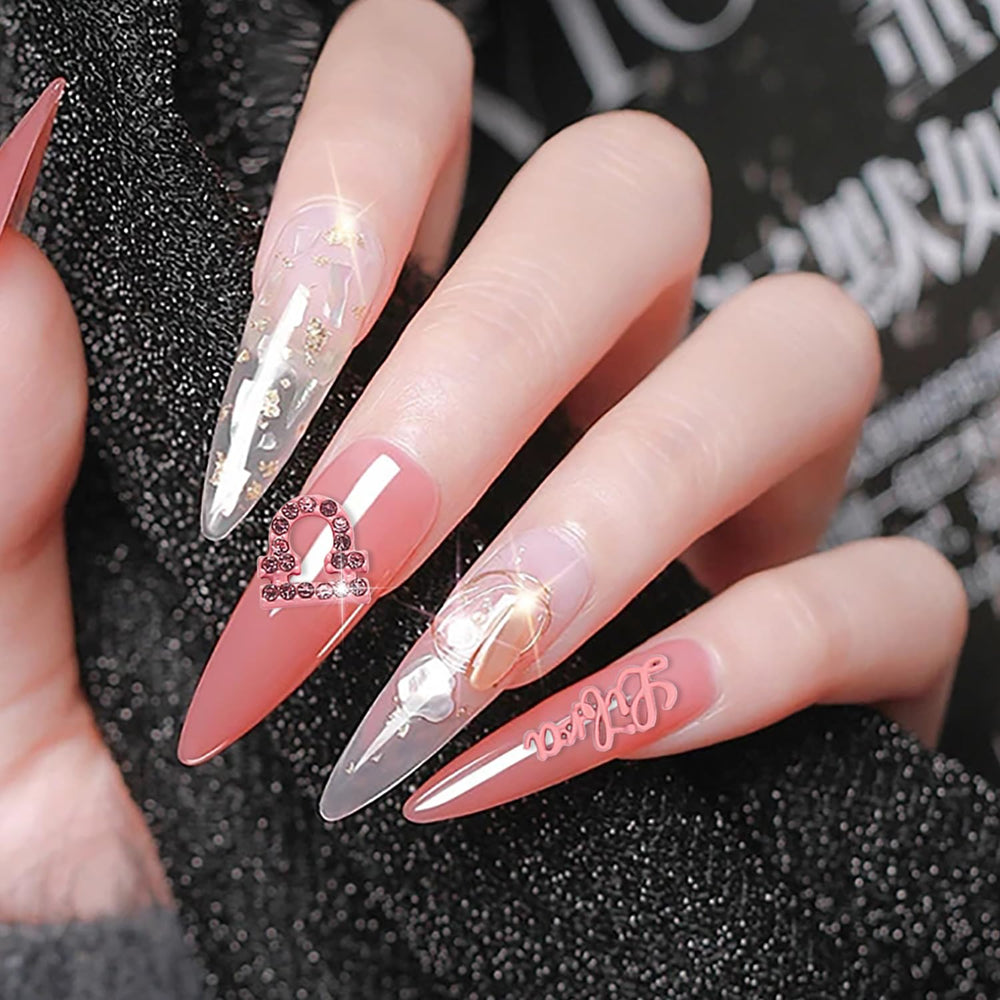 JERCLITY Easy-to-apply nail charms with quick DIY steps