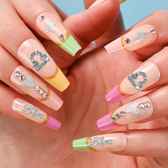 JERCLITY Libra words charms to customize zodiac manicure