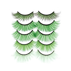 JIANGLAI colored 3D mink lashes pack front offers vibrant, versatile lashes for bold eye makeup.