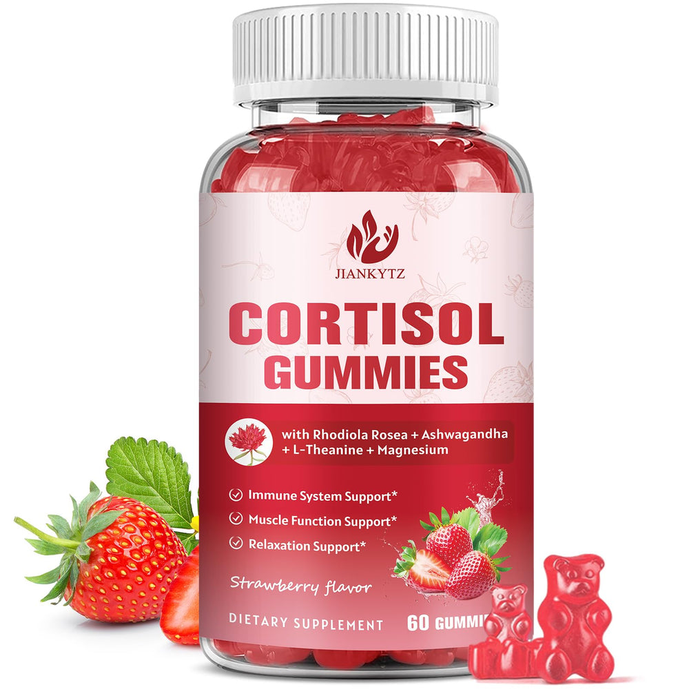 JIANKYTZ Cortisol Gummies bottle with strawberry flavor - hero image