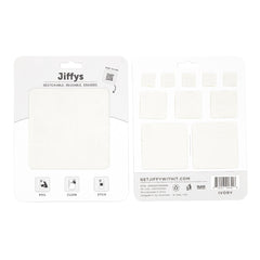 Jiffys Restickable Cleaning Pads in ivory—compact, adhesive cleaning pad