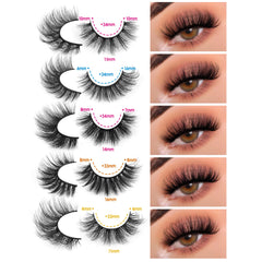 JIMIRE 5 styles mixed lashes offer cat-eye and round-eye looks.