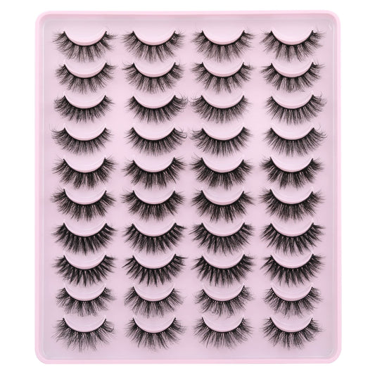 JIMIRE false eyelashes natural fluffy wispy 5D 14–18mm for everyday balance.