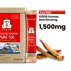Close-up of 1500mg per stick dosage for JungKwanJang Red Ginseng