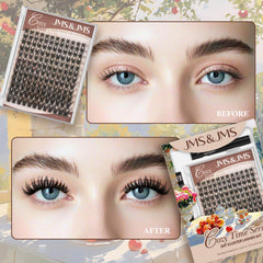 JMS&JMS 16mm manga wispy lash clusters deliver longer length with delicate curl.