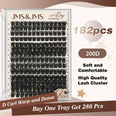 JMS&JMS dense natural close-up, thick yet natural-looking lashes for daily wear