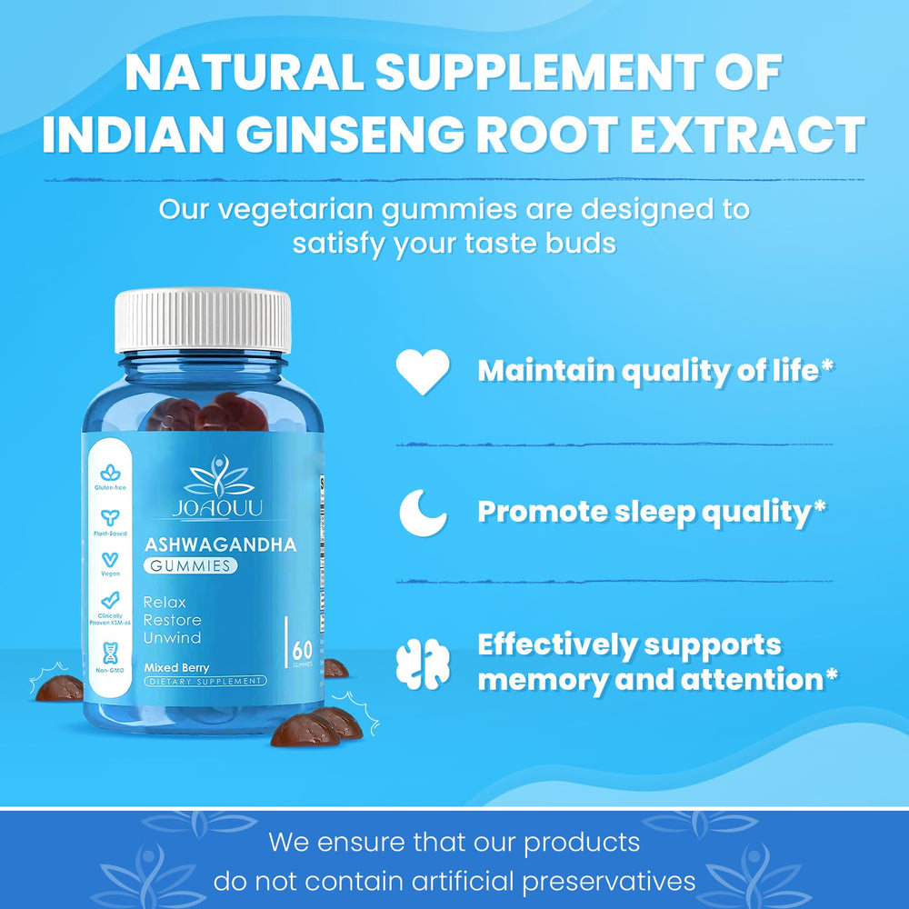 Joaouu Ashwagandha Gummies packaging and bottle