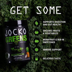 Close-up of Jocko Fuel Daily Greens label