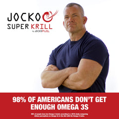 Product image on white background showing Jocko Fuel Krill Oil bottle