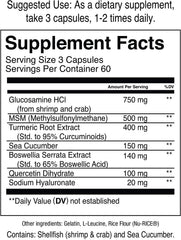 Jocko Fuel glucosamine MSM capsules close-up supporting mobility.