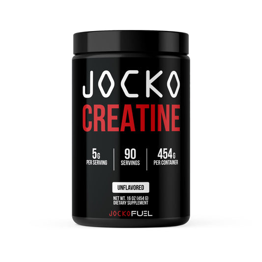 Front view of Jocko Fuel Creatine Monohydrate 16 oz jar (unflavored)