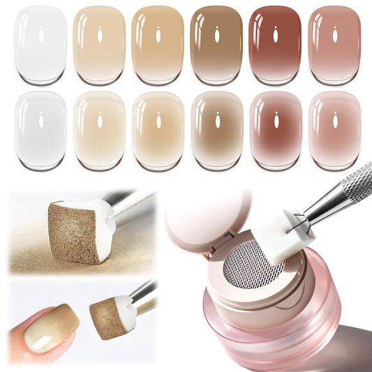 JODSONE 6pcs ombre gel bottles for vibrant gradient nails