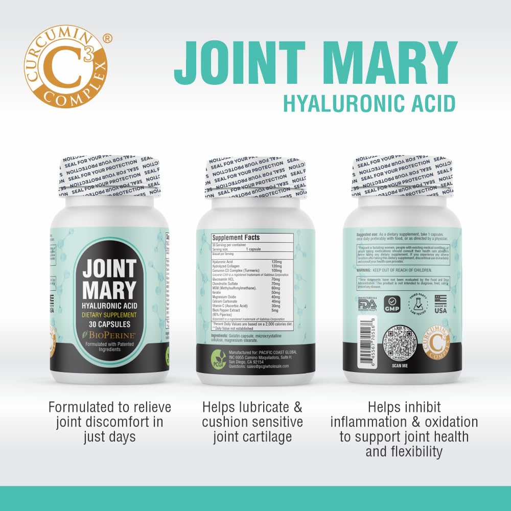 Hydrolyzed collagen and turmeric components in JOINT MARY