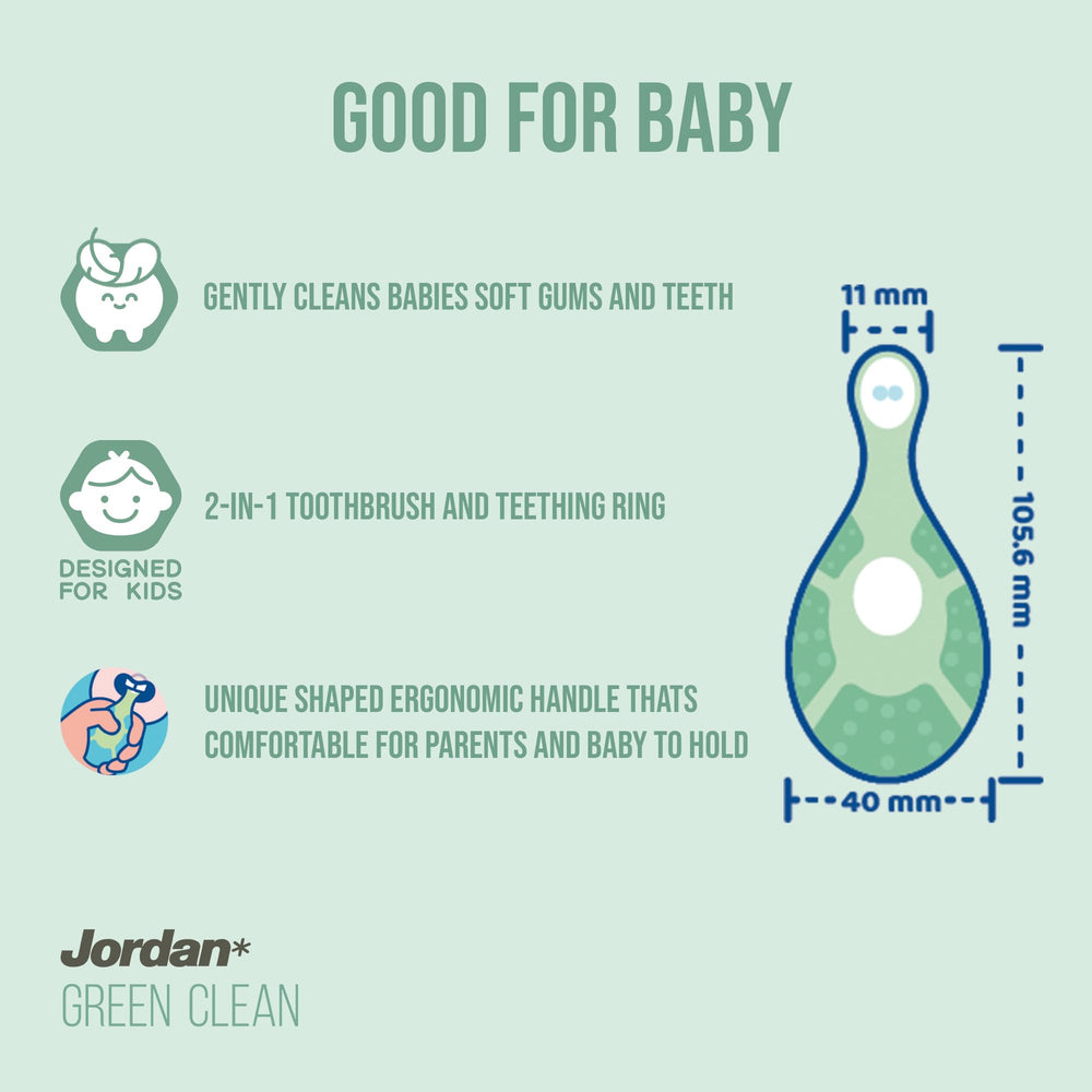 Jordan* soft biting ring detail providing teething relief