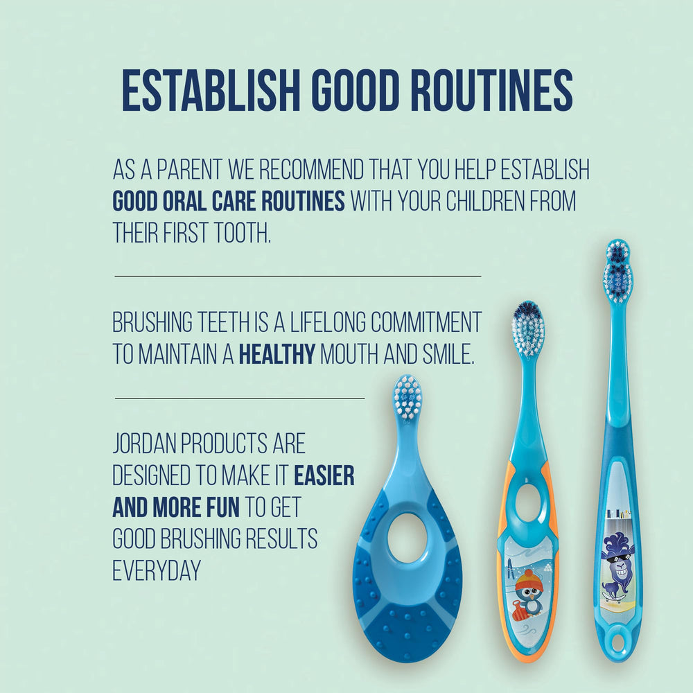 Jordan* parent gently brushing baby teeth demonstrating safe use