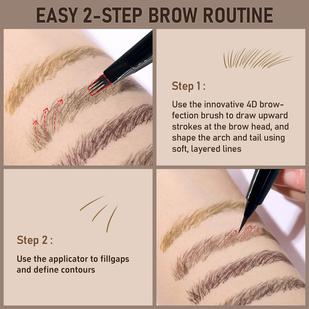 JosurBeauty 2-in-1 design brow tool for quick, versatile use.