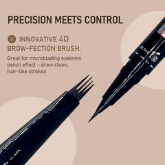 JosurBeauty 4D microblading pen strokes creating hair-like texture.