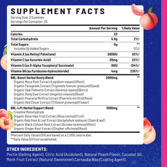 Ingredients: vitamins A, C, E, and B6