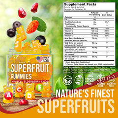 Joyli gummies with Goji, Elderberry, and Acai ingredients