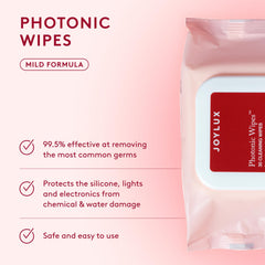 Joylux Photonic Wipes for cleaning the vFit between uses.