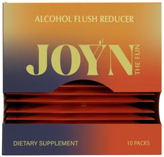 JOYN supplement bottle and packaging showing convenient 10 serving design for on the go use