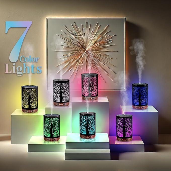 JOYOLO diffuser showing 7 color LED lights