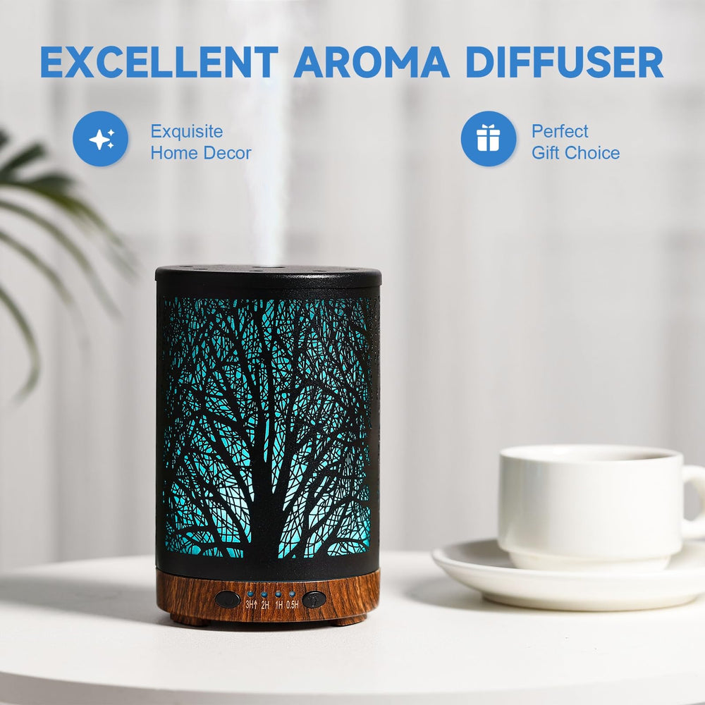 Whisper-quiet ultrasonic diffuser in use as a humidifier