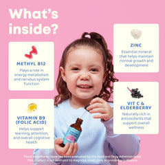 Ingredients visual for JoySpring B Complex liquid for kids