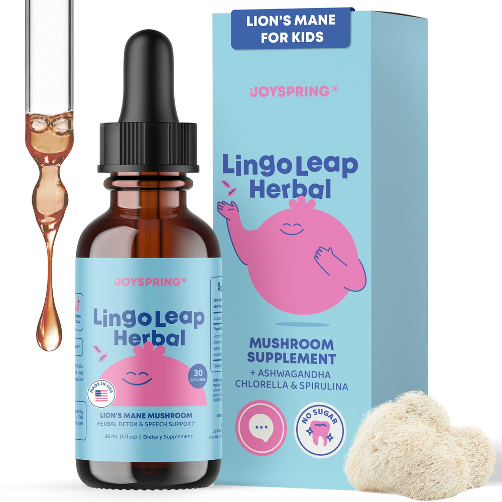 JoySpring Lions Mane for Kids bottle front view