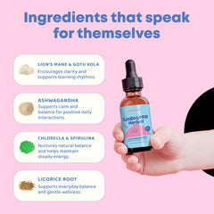 Speech therapy materials and Lion’s Mane supplement