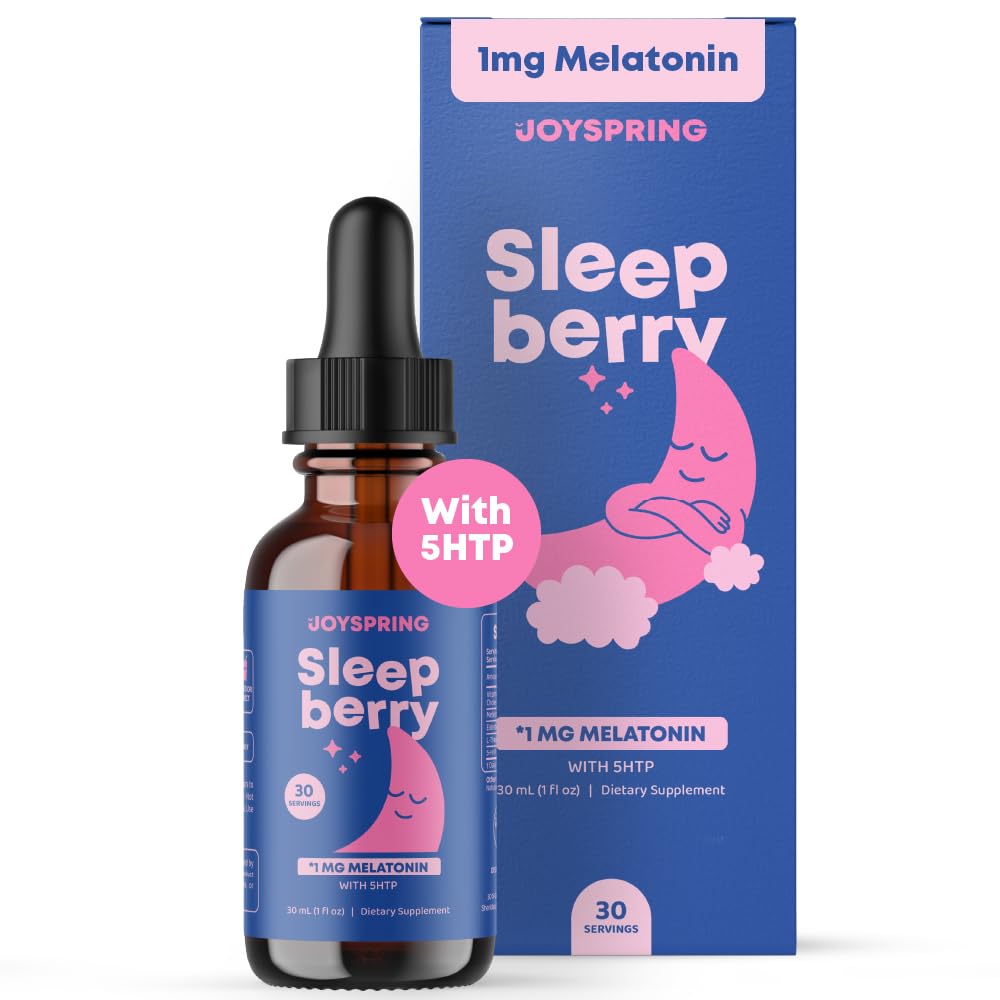JoySpring Melatonin 1mg kids liquid drops bottle label