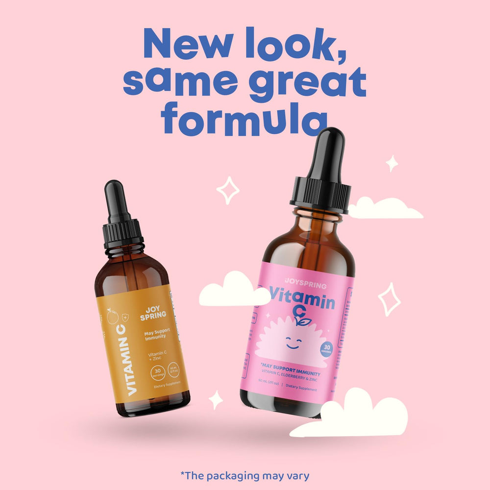 Toddler-friendly naturally flavored vitamin C drops