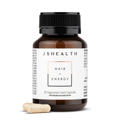 JSHealth Hair & Energy Formula bottle with 30 capsules