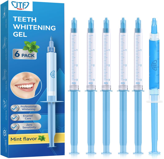 Front view of JTF Teeth Whitening Gel Kit with packaging