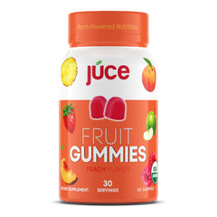Júce Fruit Gummies Peach Flavor bottle by Terra Kai Organics