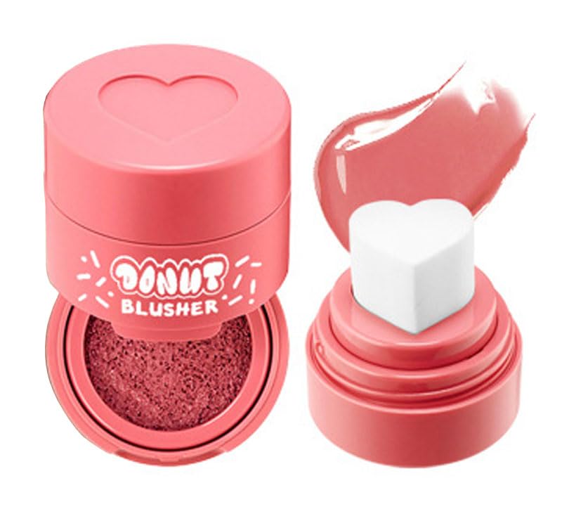 JUDEWY liquid blush with heart applicator for precise pink glow