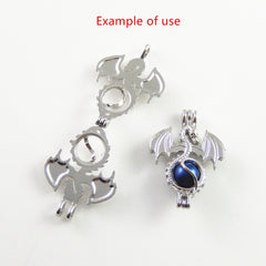 Julie Wang tiny locket charm; sturdy beads cage for DIY jewelry projects.