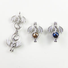 Julie Wang antique silver lockets; easy to customize with essential oil felt beads.