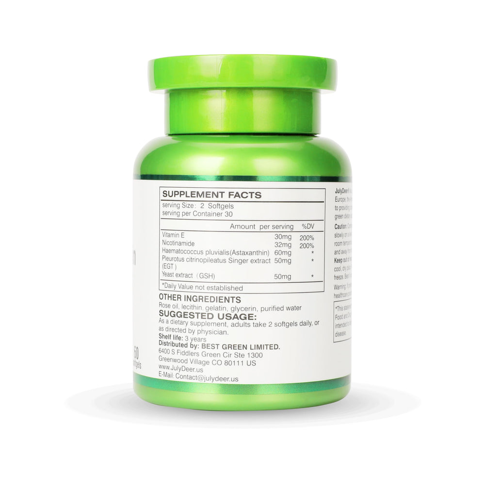 Product bottle and packaging view