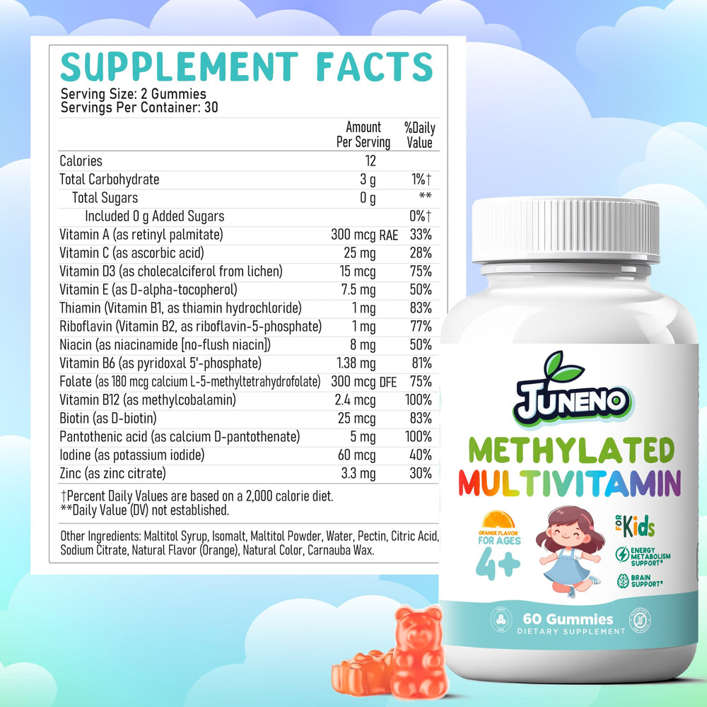 Orange-flavored gummies in kid-friendly serving