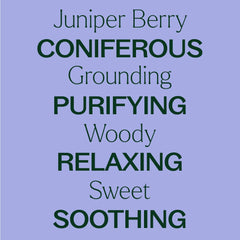 Close-up of juniper berry essential oil organic label