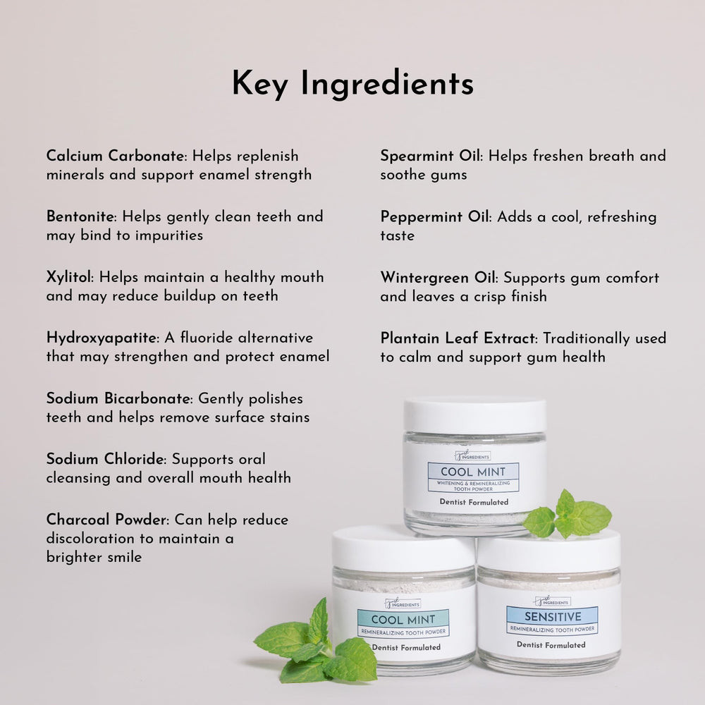 Just Ingredients Remineralizing Tooth Powder packaging