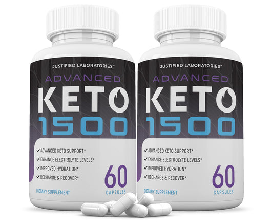 Justified Laboratories Advanced Keto 1500 2-Pack bottle on shelf