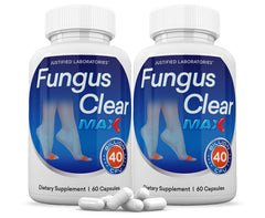 Justified Laboratories Fungus Clear Max probiotic bottle, 2-pack, 120 capsules